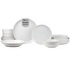 Sango 16-Piece Boho Farmhouse Stoneware Dinnerware Set for 4, Semi-Matte