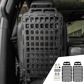 Maxzina Tactical Seat Back Molle Panel Compatible with 2015-2024 Ford F150 Tactical Seat Back Organizers Rigid Molle Panel Seat Back Storage Shelf Organizer 2023 Ford F-150 Accessories (Two Pieces)