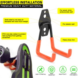 LUPYJI 18 Pack Garage Hooks Heavy Duty, Wall Mount Steel Utility Hooks&Hangers, Garage Storage Organization and Tool Hangers for Power ＆ Garden Tools, Ladders, Bikes, Ropes and Bulk Items