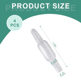 JAWUZ Pack of 4 Oxygen Hose Connectors, Rotating Hose Connectors, O2 Oxygen Hose Connector Prevent Twisting of the Hose, a