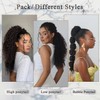 CHRSHN Black Drawstring Ponytail Extension Long Kinky Curly Pony Tails