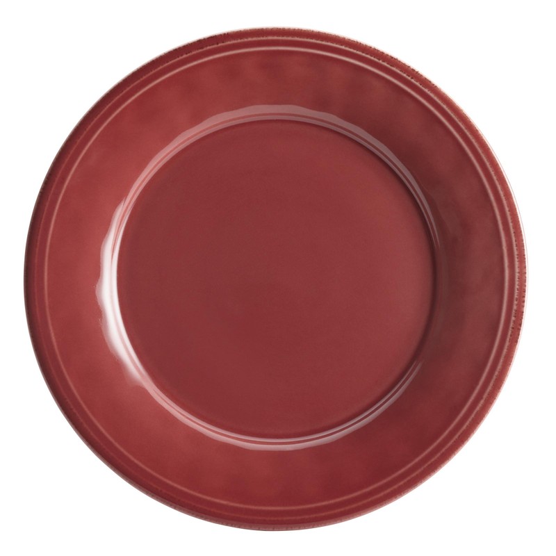 Rachael Ray Cucina Dinnerware 16-Piece Stoneware Dinnerware Set, Cranberry Red