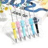 【P206】5pcs Beadable Pens pearl flower shape:_SL304005