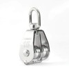 SUPERTOOL Pulley Block, M15 Stainless Steel Double Swivel Pulley Roller