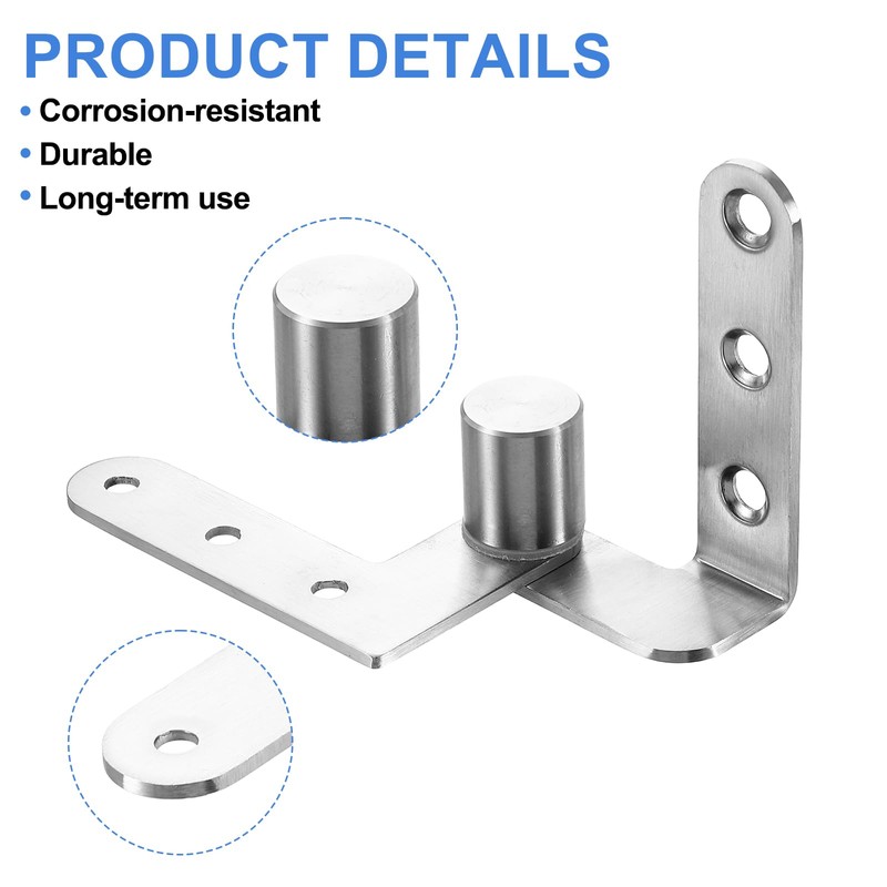 sourcing map 180 Degree Pivot Door Hinge, Stainless Steel Heavy
