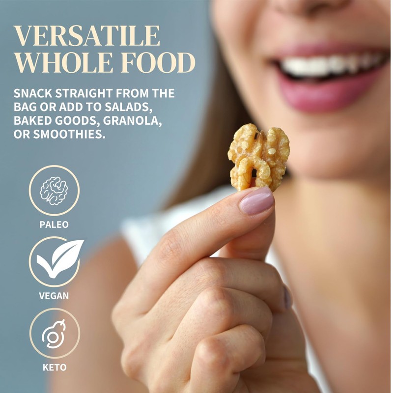 Organic Raw Walnuts Halves & Pieces – Unpasteurized, Regeneratively Grown