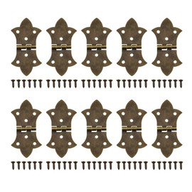 Antique Mini Hinges Retro Butterfly Decorative Hinges with Screws Small Furniture Hinges for Wooden Jewelry Box Cabinet Drawer Bronze 10 Pack