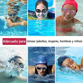 Gafas de natación, Kit de Natación,Resistente al Agua, Sin Fugas, Antiniebla, Protección UV, Estuche de protección Gratuito, Ajuste cómodo para Adultos Hombres Mujeres Jóvenes Niños y Niño (Rosa)