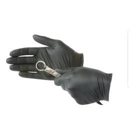 Negro Guantes Negros 100 Pzas Talla Nitrilo Chico