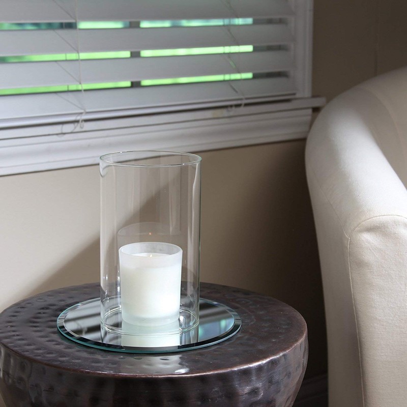 Large Size Hurricane Candle Holder Glass, Glass Cylinder Open Both