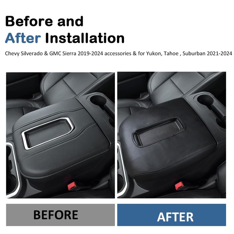 DEYTOP Center Console Cover for Silverado & Sierra 2019-2024 Accessories