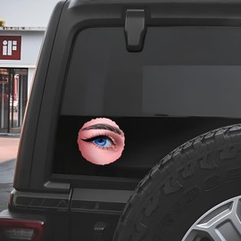 Eye Pattern Car Stickers, Waterproof Vinyl Decals for Bumper and Window, Anime Style Vehicle Decoration, Durable Exterior Sticker B018