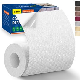 Self-Adhesive Canvas Repair Tape, 4" x 79" Waterproof Canvas Repair Patch, Fabric Patch Repairs Kit for Furniture, Tents, Sunbrellas, Boat Covers Awnings, Couches, Clothes, Bags White