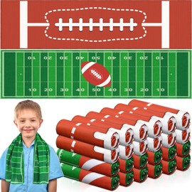 FuWeave Sports Cooling Towels Baseball Basketball Softball Breathable Soccer Football Volleyball Microfiber Ice Towel Fast Drying for Party Favors Team Gift (24 Pcs,Football,30 x 9 Inch)