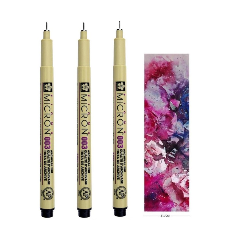 Pigma Mirron Sakura Black 003 - Set of 3 and
