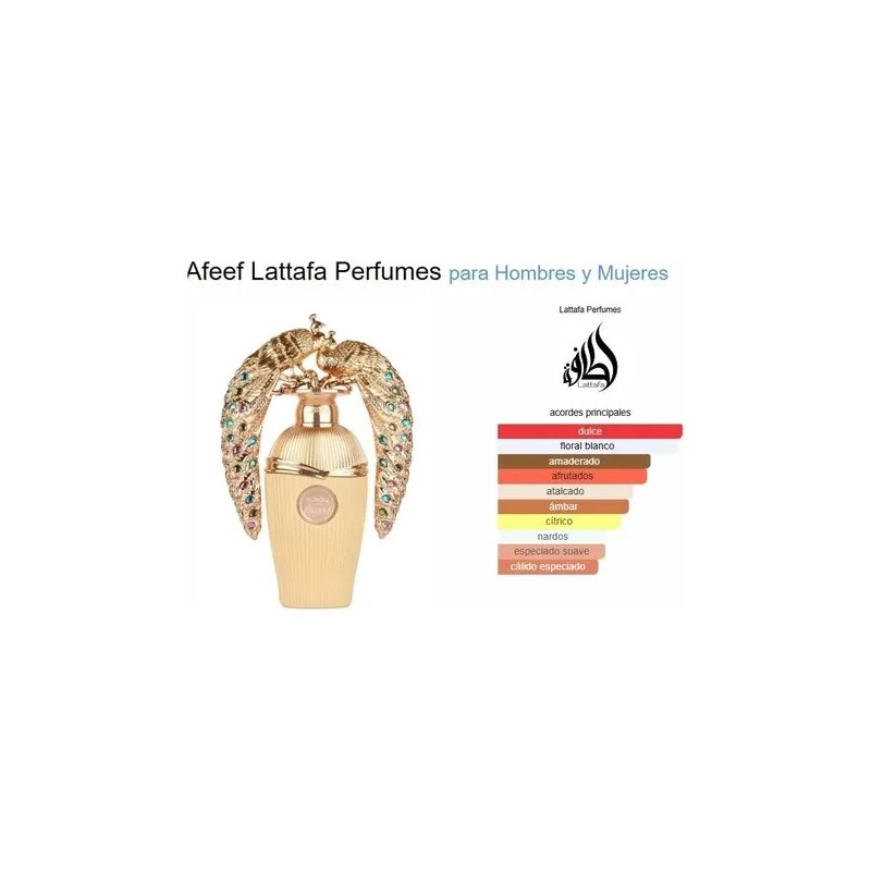 Lattafa Afeef for Unisex Eau de Parfum Spray, 3.4 Ounce