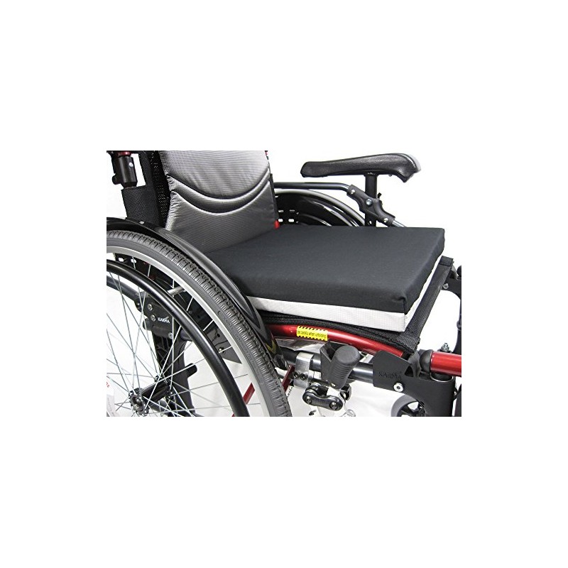 Karman Deluxe Wheelchair Cushion, Black, 18"x16"x2"