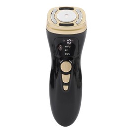 Mini Facial Machine, RF Microcurrent Beauty Device Microcorriente para Reducir Arrugas y Levantamiento Facial Care Equipment with 3 Modes 5 Levels, for Face Neck Eyes Arms (BLACK)