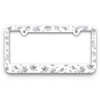 Beautiful Farmhouse Inspired Floral License Plate Frame with Gray Roses
