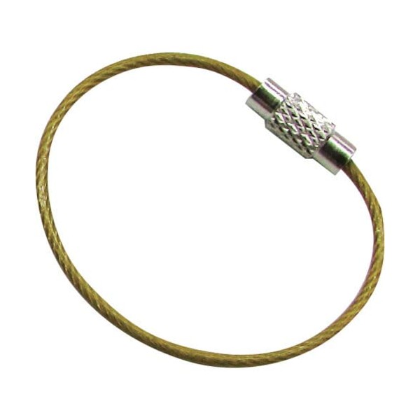 Mizumoto Key Wire Holder, Wire Diameter 0.06 inch (1.5 mm), Total Length 4.3 inches (110 mm), Gold (1 piece)