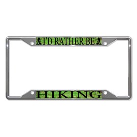 Fastasticdeals I'd Rather Be Hiking License Plate Frame Tag Holder Cover