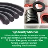 141 PCS O-Rings Rubber Seal Gasket Washers, 18 Sizes Fiber