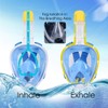 Full-Face Snorkel/Diving Mask - 180° View, Detachable Tube and Mount,