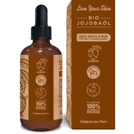 100% Organic Jojoba Oil Cold Pressed | For Hair Skin Nails - 100% Pure & Natural | Face Oil - Body Oil Firming | Anti-Ageing for Elastic Skin - Vegan | Moisturiser