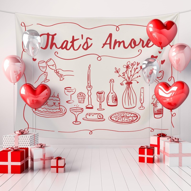 FYSUIMU That's Amore Backdrop Italian Wedding Engagement Party Decoration Photography