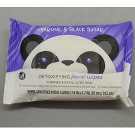 Assorted Facial Wipes Paraben Free Charcoal Black Sugar 25 x 5 PACK