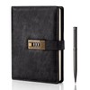 WEMATE Diary with Lock, A5 PU Leather Journal with Lock,