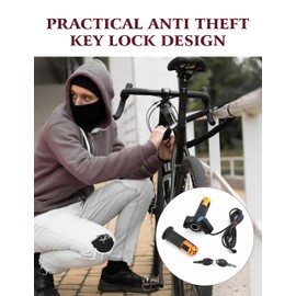 E Throttle 22mm Twist Throttle Accelerator with Switch LED Voltage Display and Key Knock, 2M Lenghth Cable, Universal Throttle Handlebar for Scooters tructcle and