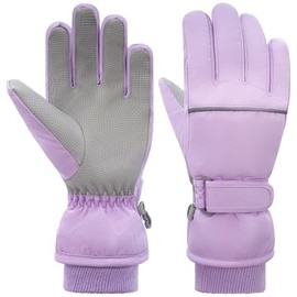 Guantes de esquí de invierno impermeables para niños y niñas, de forro polar térmico para snowboard y nieve para clima frío