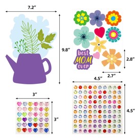 ceiba tree Mothers Day Craft Kits for Kids Happy Mother's Day Flower Crafts with Stickers Greeting Cards Set for Classroom