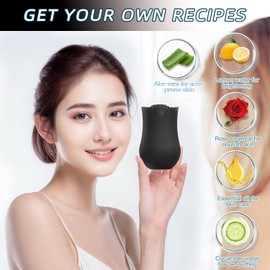 Xkmiess Ice Roller For Face，Cryo Cube Ice Roller For Facial And Eye,Skincare Tools,For Relieving Facial Edema, Shrinking Pores, And Lifting And Firming The Skin (Black)