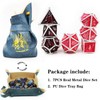 HAOMEJA Color Changing dice Metal Dragons dice DND dice Set