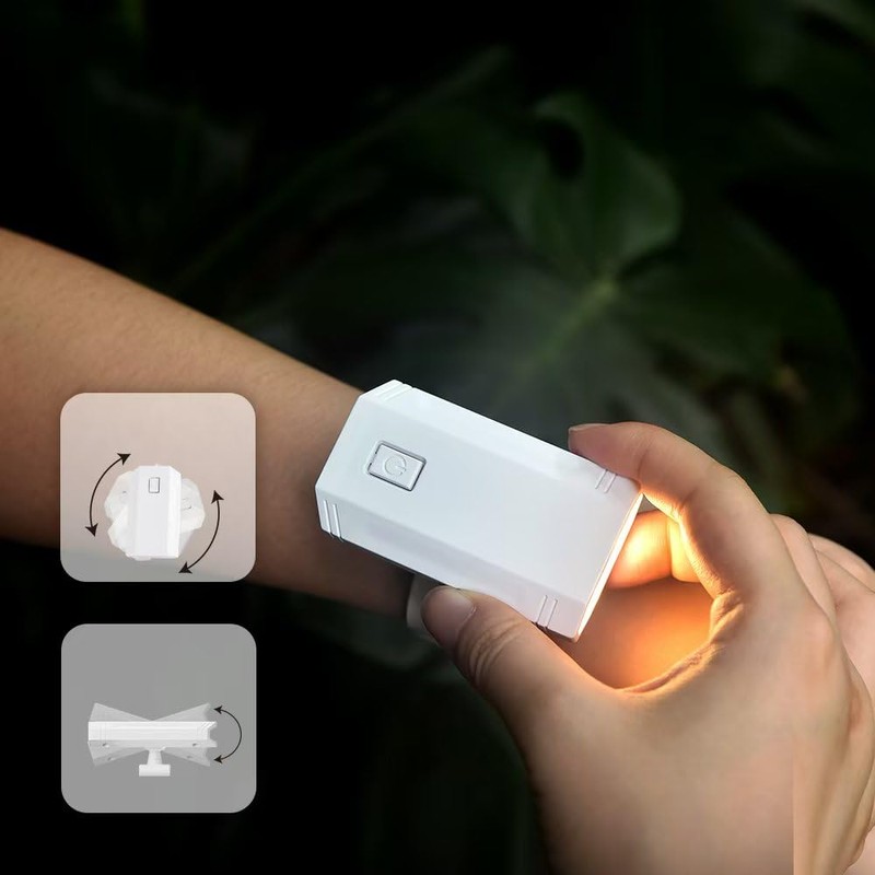 WHSCwp Adjustable 360 Degrees Mini LED Night Light, Wrist Clip-On,