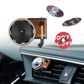 AuMoHall Record Player Car Vent Clips Air Freshener Retro Style Album Cover Car Air Conditioning Outlet Clip Fragrance Diffuser Car Interior Decoration Accessories, Retro Record Player