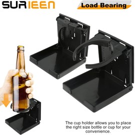 Adjustable Foldable Cup Holder 2CS, Adjustable Cup Holder with Screws Car Cup Holder Plastic Car Drink Holder Expander