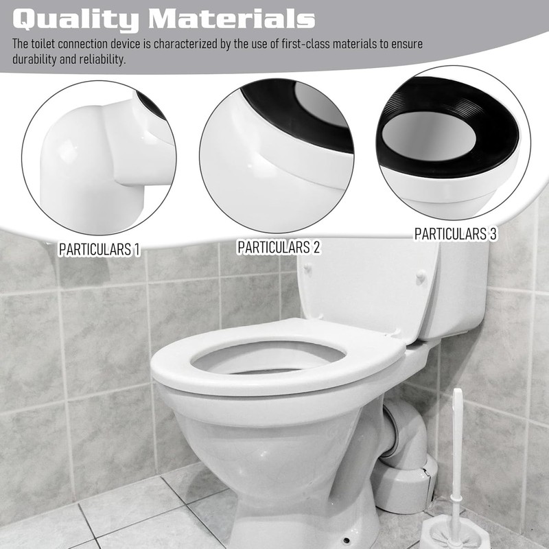 Hsthe Sea 100mm PVC Toilet Offset Misaligned Toilet Bowl Connector