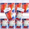 50 Pieces Fish WOW! 7/0 Shrimp Flying Hooks 2-Color red