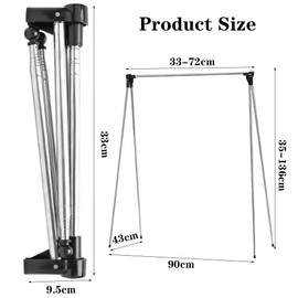 DASIAUTOEM Portable Clothes Rack, Foldable, Extendable Clothes Rack, Adjustable Travel Clothes Rack, Lightweight Clothes Rack, Foldable Laundry Corner for Laundry, Travel, Dance, Camping