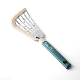 Cosamtec Silicone Fish Spatula Flexible Curved Edge Slotted Turner for Non-Stick Cookware Egg Pancake Flipper with Heat Resistant Nylon Handle