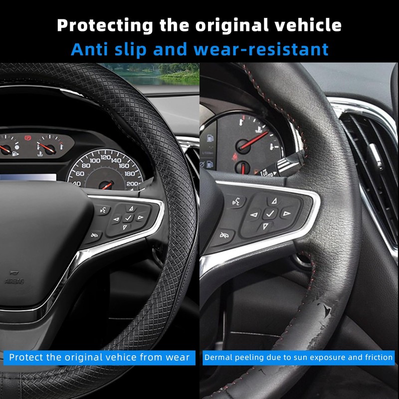 CACAWIZ Car Steering Wheel Cover for GMC for Sierra Acadia