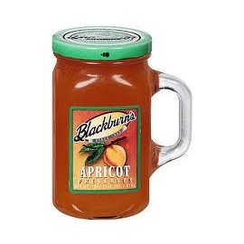 Blackburn's Preserves & Jellys 18oz Jar (Packed in a Glass Reusable Handled Mug) (Apricot Preserves)