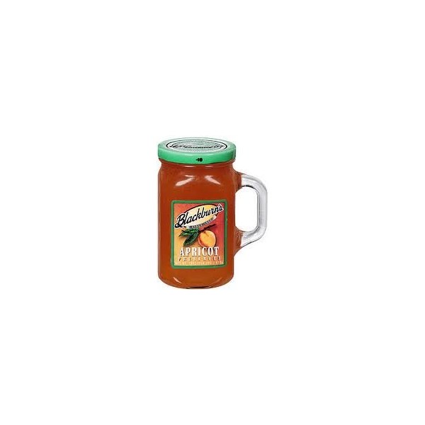 Blackburn's Preserves & Jellys 18oz Jar (Packed in a Glass Reusable Handled Mug) (Apricot Preserves)
