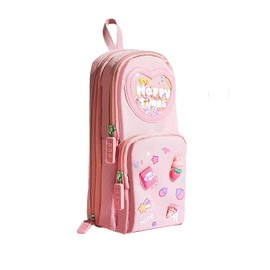 Taicols Pencil Case, Girls' Pencil Case, Large Capacity School Pencil, Mini School Bag, Pencil Case, Backpack Pencil Case with 3 Compartments, Pencil Case Aesthetic, Stationery Bag for School, Office