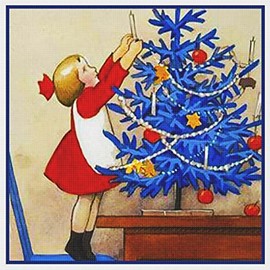 Orenco Originals Koivu's Girl Blue Christmas Tree Counted Cross Stitch Patterns