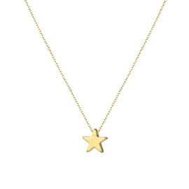 Dainty Gold Star Pendant Necklaces for Women,14K Gold Plated Cute Tiny Dainty Lucky Star Necklace,Elegant Delicate Fashion Necklace for Women (star gold)