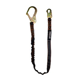 Frontline LIS61R Combat Single Leg 6' Rebar Hook End Lanyard with Internal Shock Absorber | Single Leg with Rebar Hook End | ANSI & OSHA Compliant | 5000 lbs. Min. Breaking Strength